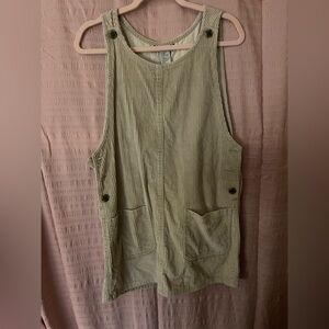 Vintage Beige Corduroy Mini Dress